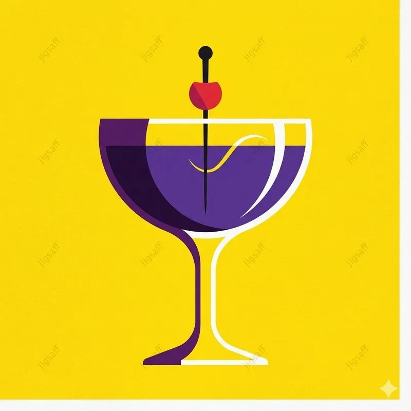 Minimalist Popart Cocktail Illustrations