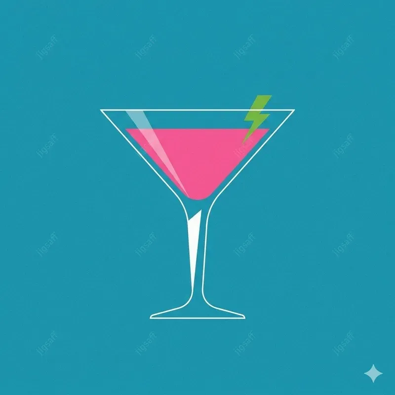 Minimalist Popart Cocktail Illustrations