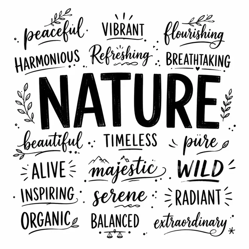 Minimalist Typography Word Art Sets
