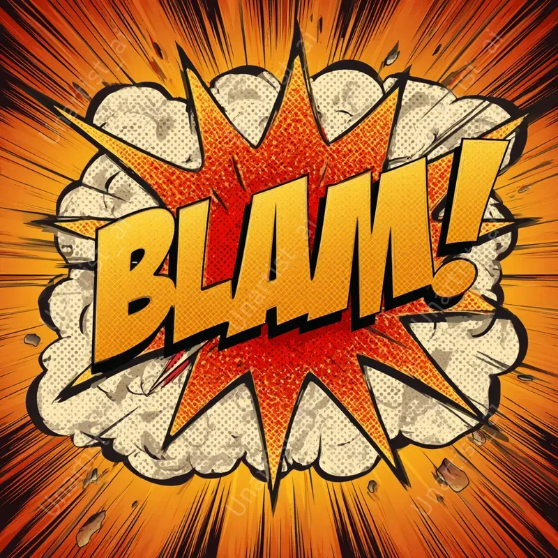 Comic Book Onomatopoeia Starbursts