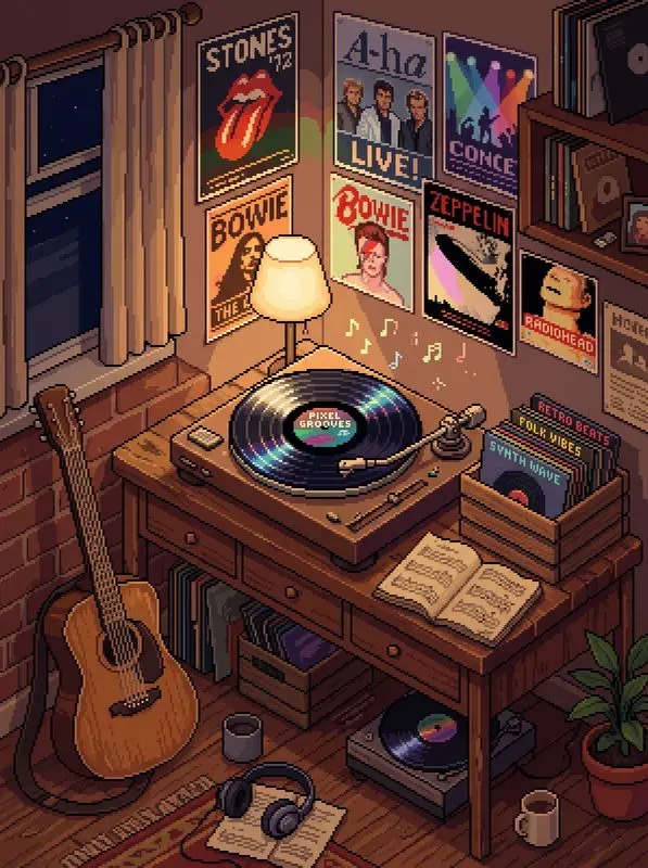 Nostalgic Pixel Art Cozy Aesthetics