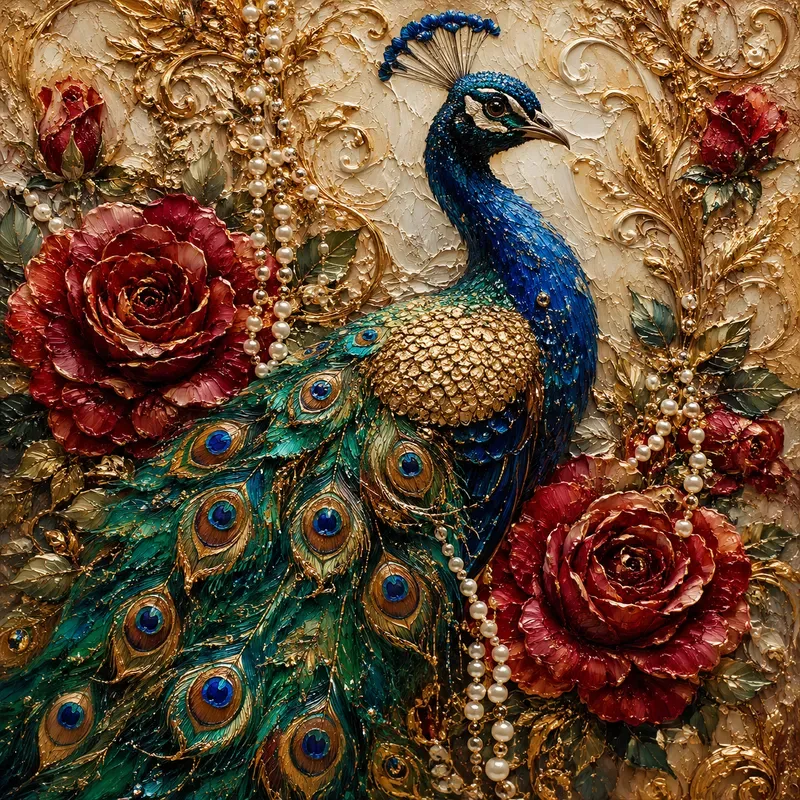 Jeweltoned Impasto Animal Portraits