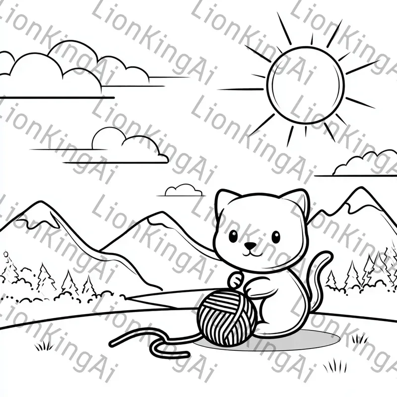 Animals In Landscape Coloring Pages
