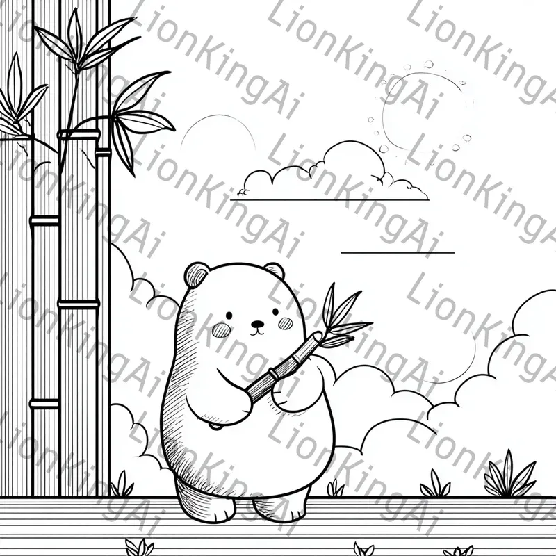 Animals In Landscape Coloring Pages
