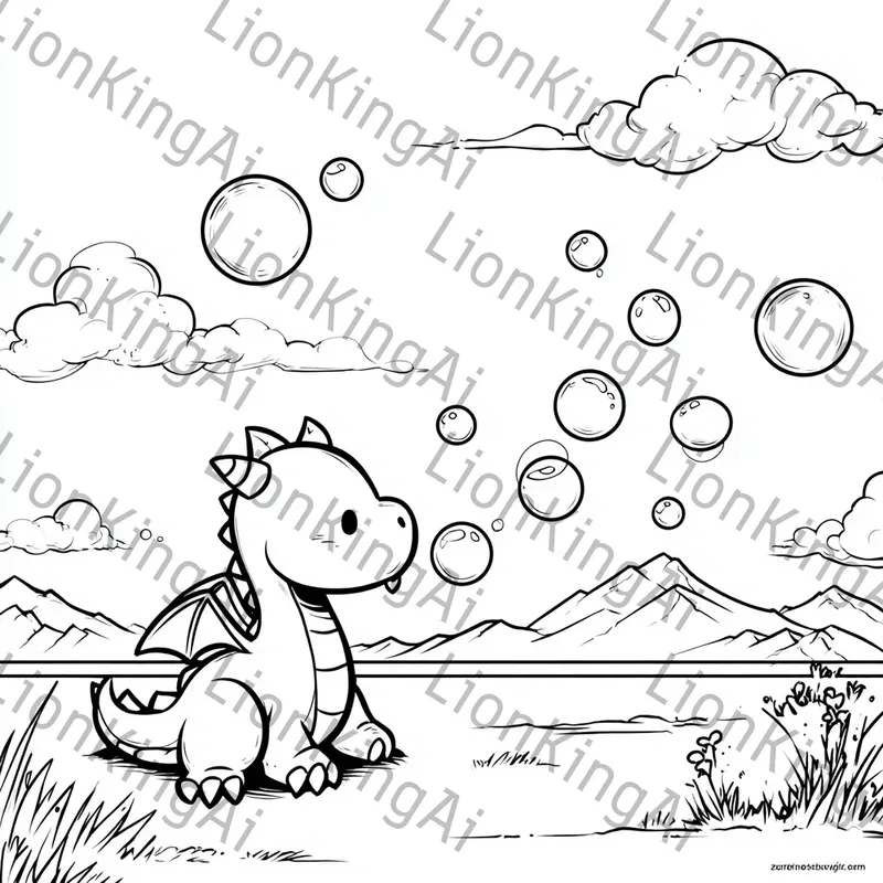 Animals In Landscape Coloring Pages