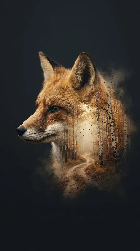Moody Double Exposure Wildlife Portraits
