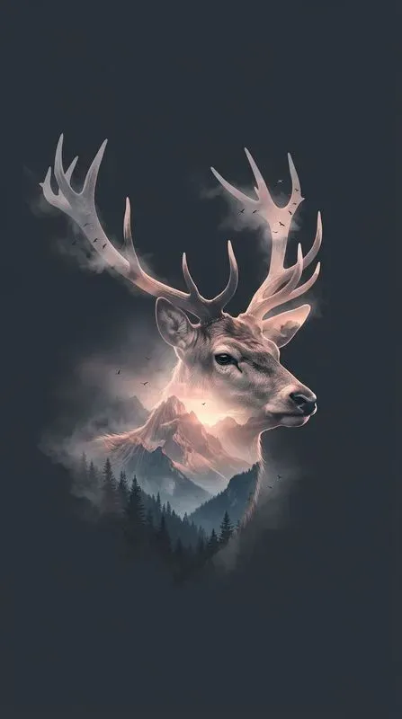 Moody Double Exposure Wildlife Portraits
