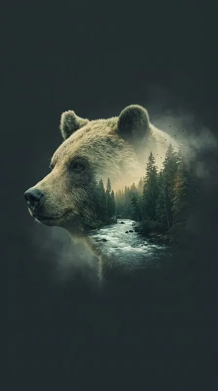 Moody Double Exposure Wildlife Portraits