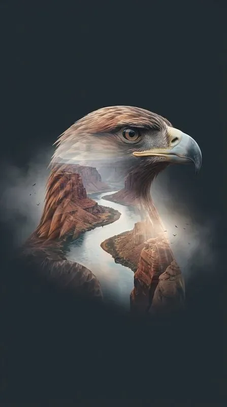 Moody Double Exposure Wildlife Portraits