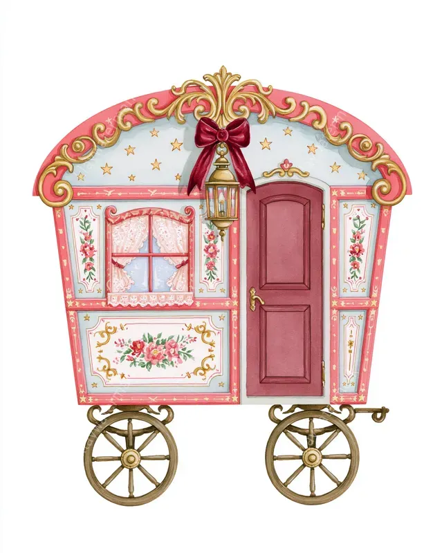 Whimsical Circus Watercolor Cliparts
