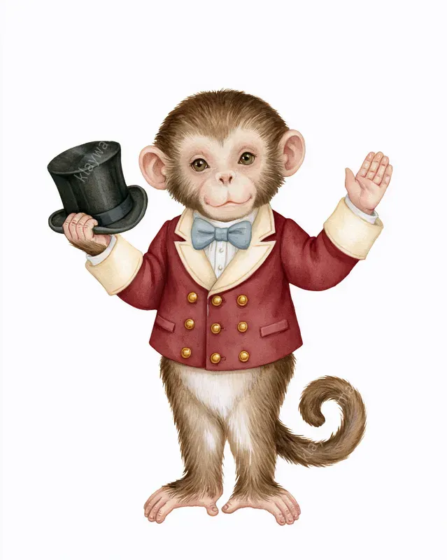 Whimsical Circus Watercolor Cliparts