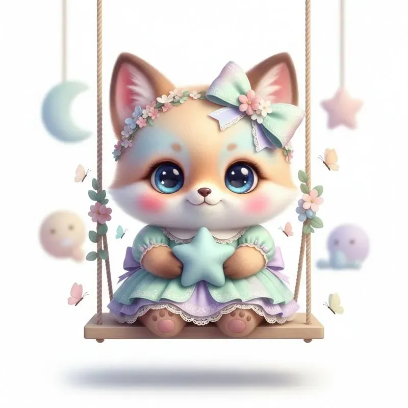 Ultracute Pastel Kawaii Swing Babies