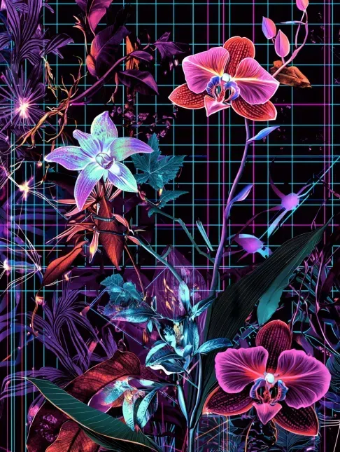 Exotic Floral Art Deco Tees