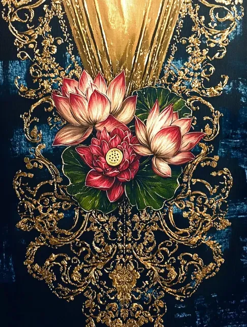 Exotic Floral Art Deco Tees