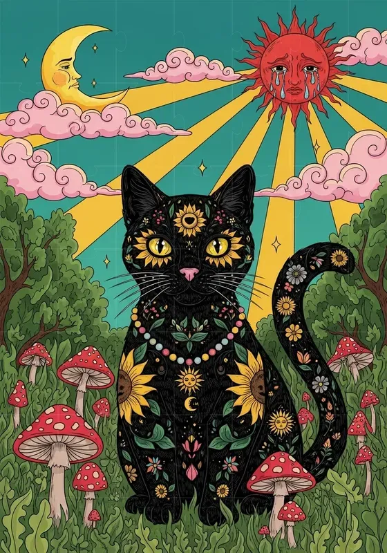 Psychedelic Mystic Animal Worlds