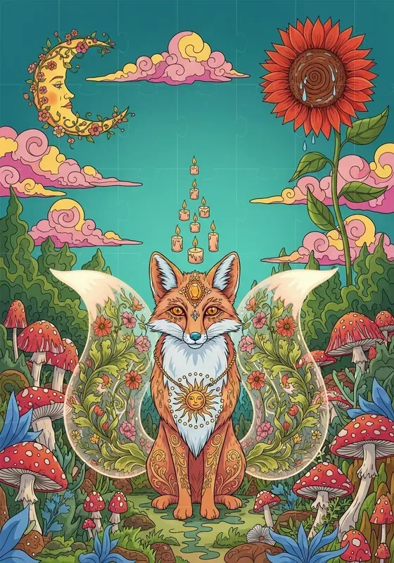 Psychedelic Mystic Animal Worlds