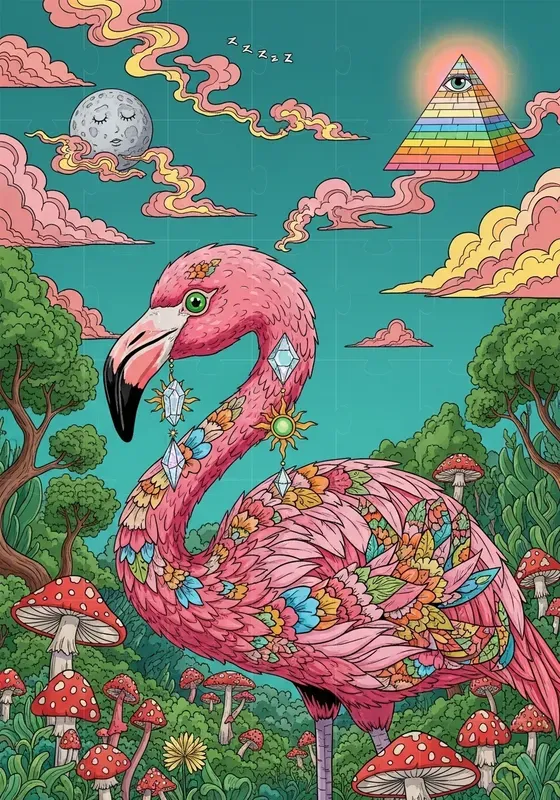 Psychedelic Mystic Animal Worlds