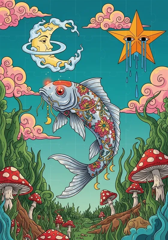 Psychedelic Mystic Animal Worlds