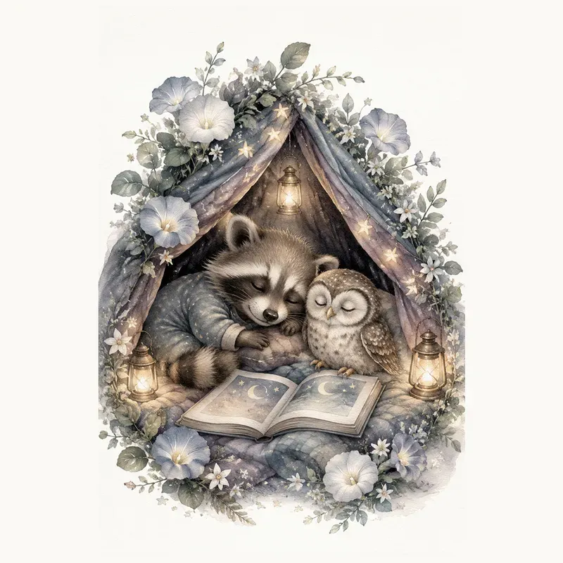 Cozy Watercolor Animal Illustrations