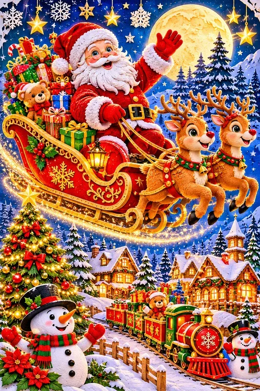 Magical 3D Christmas Paper Cut Art