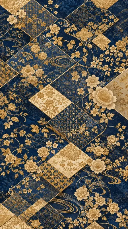 Vintage Refined Vivid Kimono Patterns