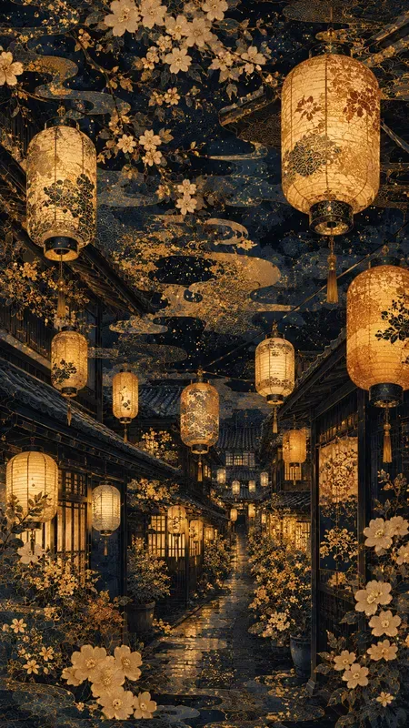 Vintage Refined Vivid Kimono Patterns