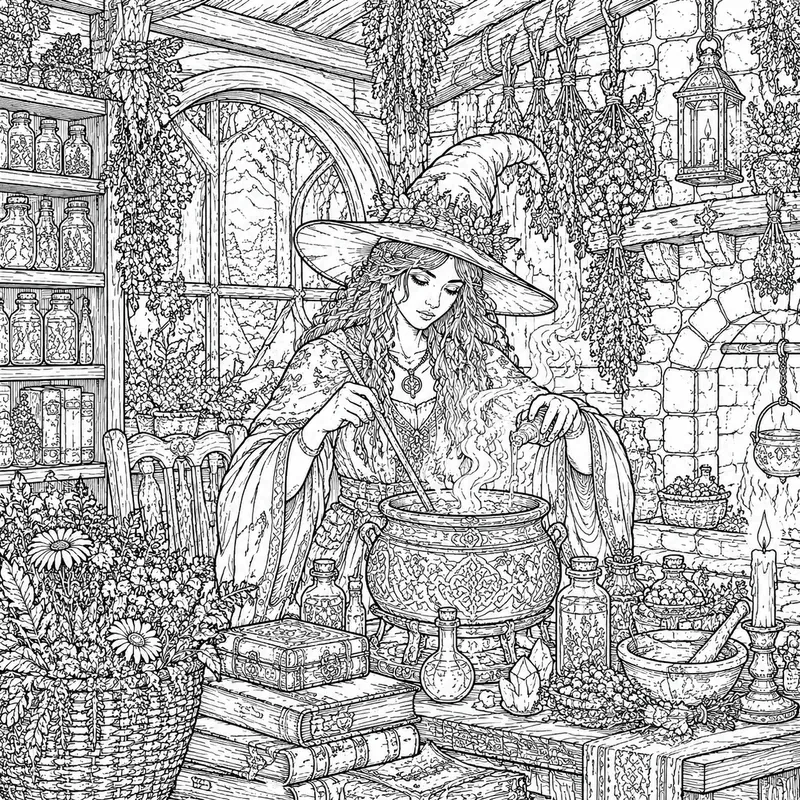 Magical Halloween Coloring Books