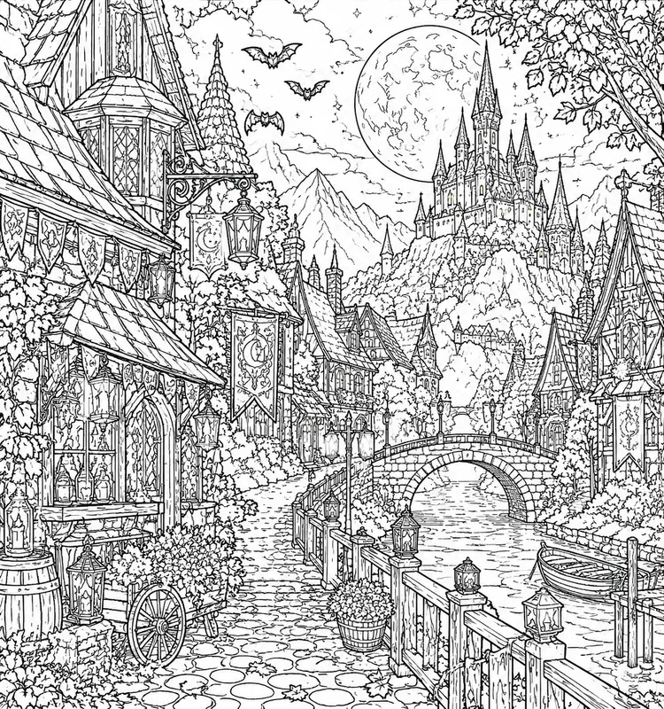 Magical Halloween Coloring Books