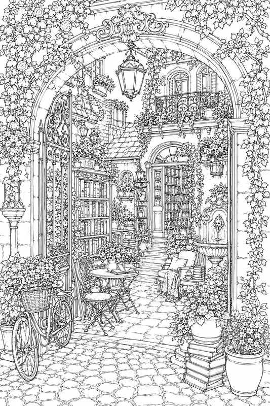 Miniature Parisian Bookshops Adult Lines