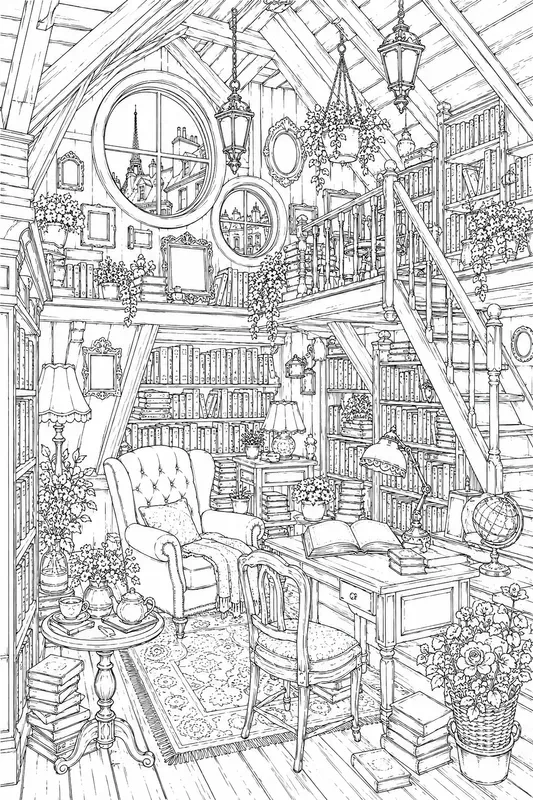 Miniature Parisian Bookshops Adult Lines