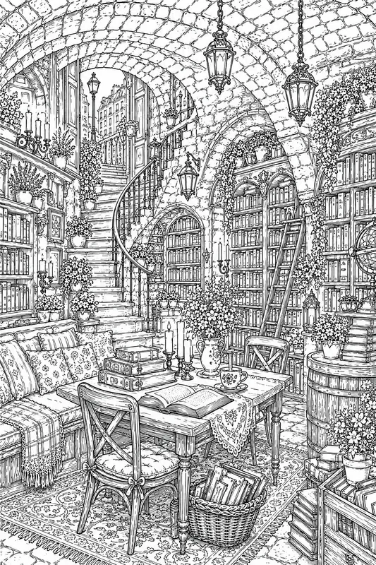 Miniature Parisian Bookshops Adult Lines