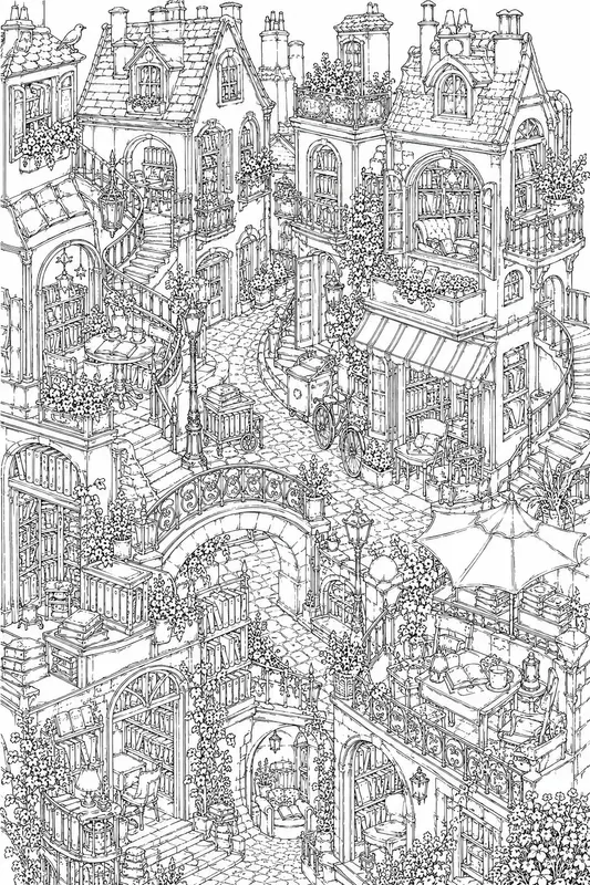 Miniature Parisian Bookshops Adult Lines