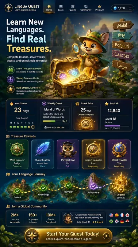 Gamified Rewards Landing Pages