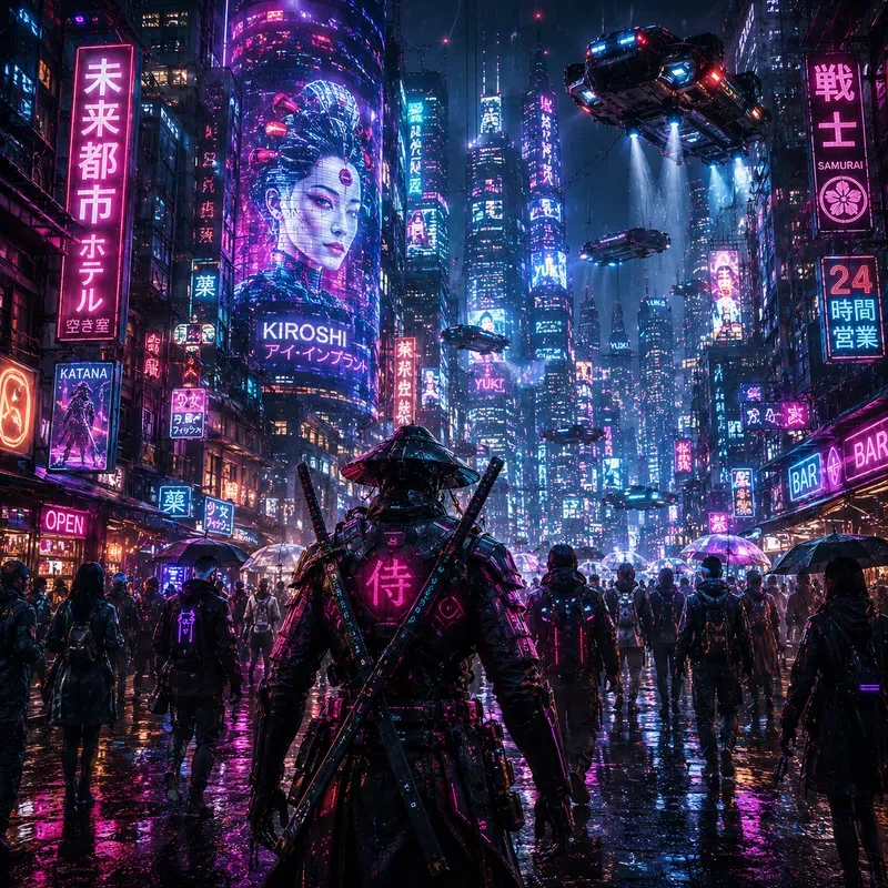 Neon Cyberpunk City Character Packs