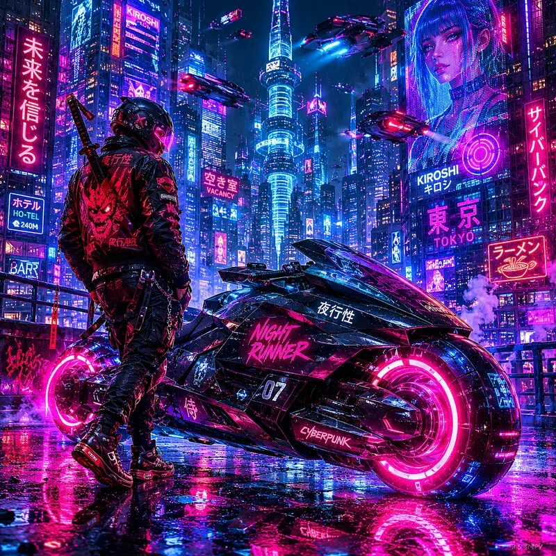 Neon Cyberpunk City Character Packs