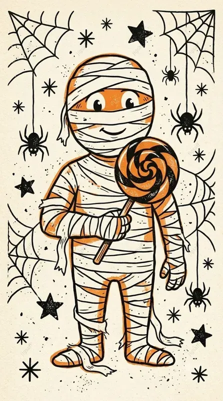Vintage Halloween Screenprint Art