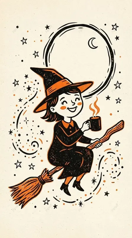 Vintage Halloween Screenprint Art