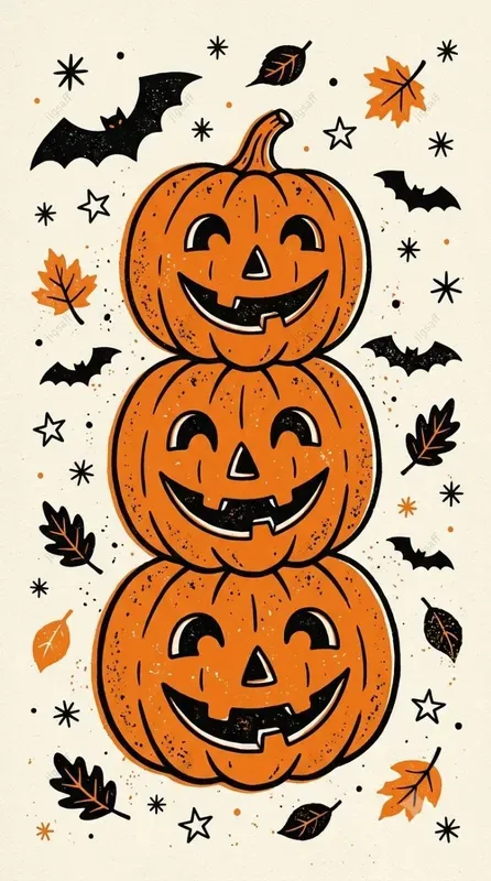 Vintage Halloween Screenprint Art