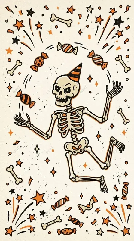 Vintage Halloween Screenprint Art