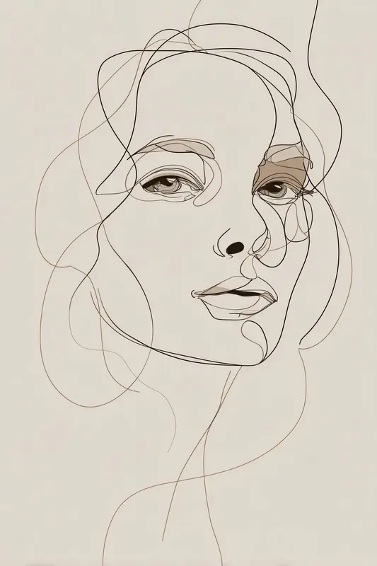 Abstract Line Art Portraits