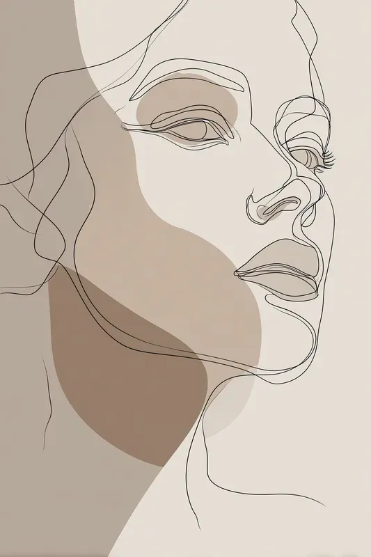 Abstract Line Art Portraits