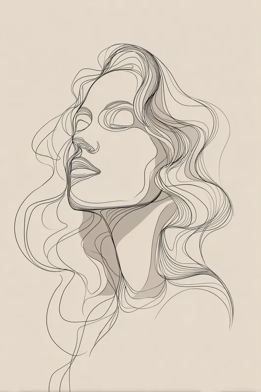 Abstract Line Art Portraits