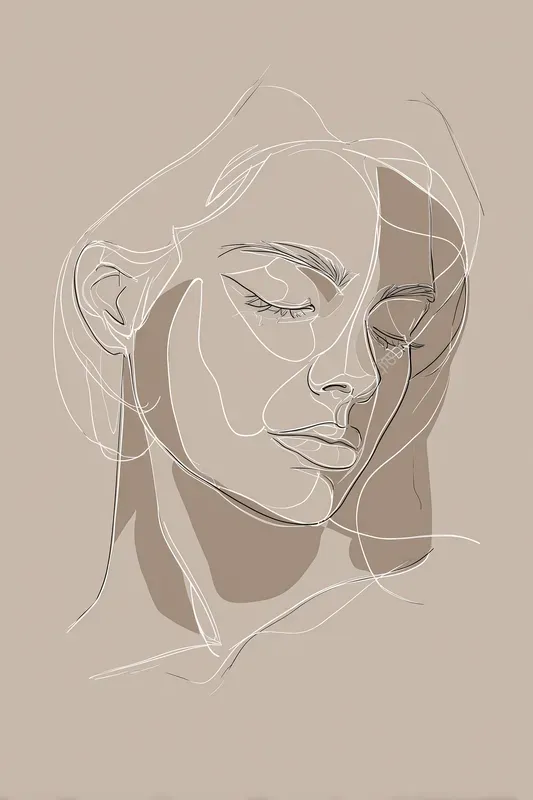Abstract Line Art Portraits