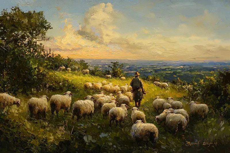 Oil Landscapes In Neoromanticism Style