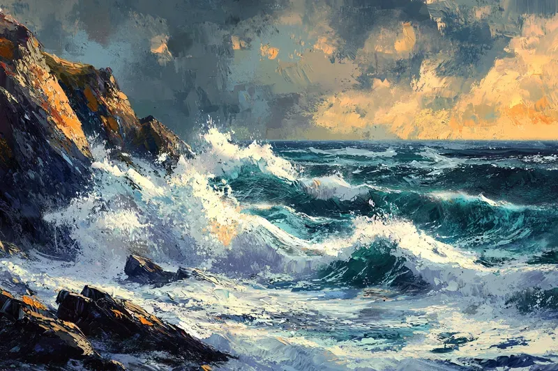 Oil Landscapes In Neoromanticism Style