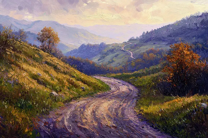 Oil Landscapes In Neoromanticism Style
