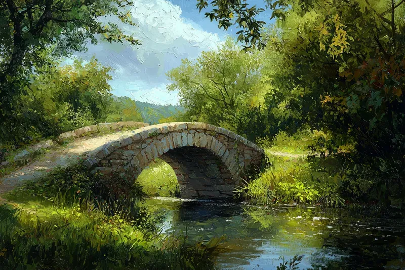 Oil Landscapes In Neoromanticism Style