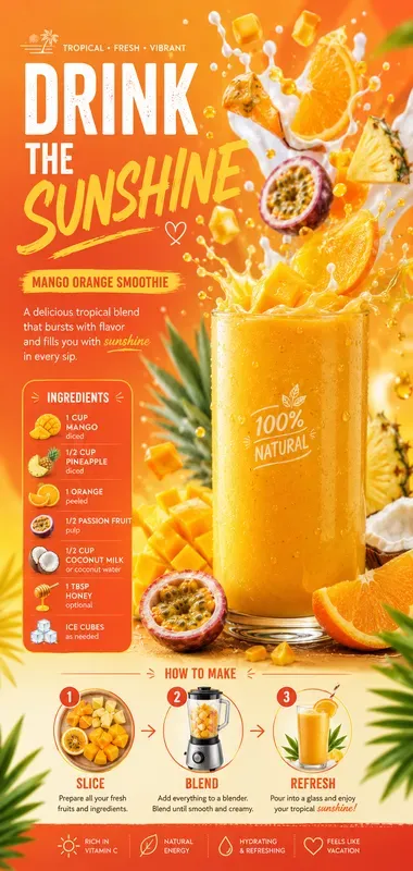 Premium Floating Recipe Poster Generator