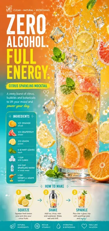 Premium Floating Recipe Poster Generator