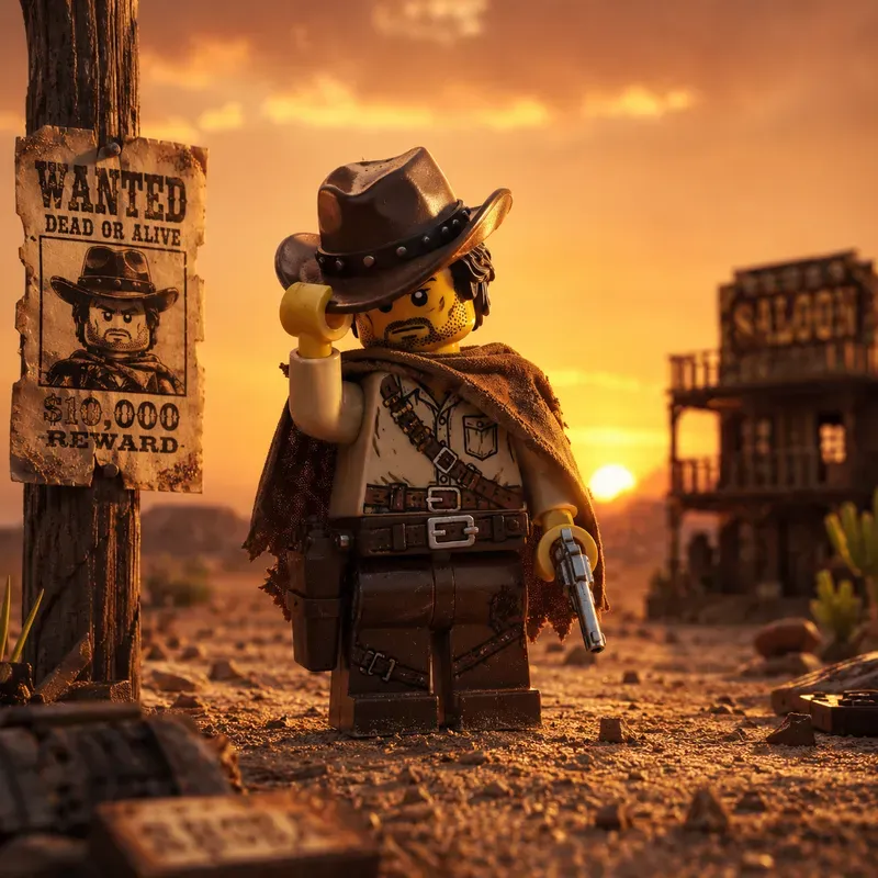 Minimal Cinematic Lego Portraits